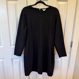 J. Crew Elegant Black Long Sleeve Dress